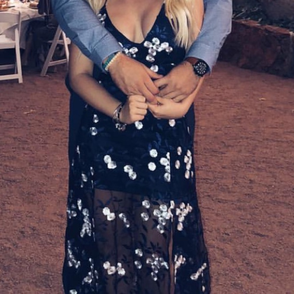 Windsor Blue floral maxi